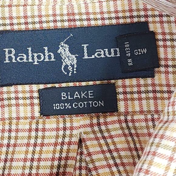 Polo Ralph Lauren Shirt Oxford Mens Blake XL Fall Brown Plaid LS Button Down - Picture 8 of 11